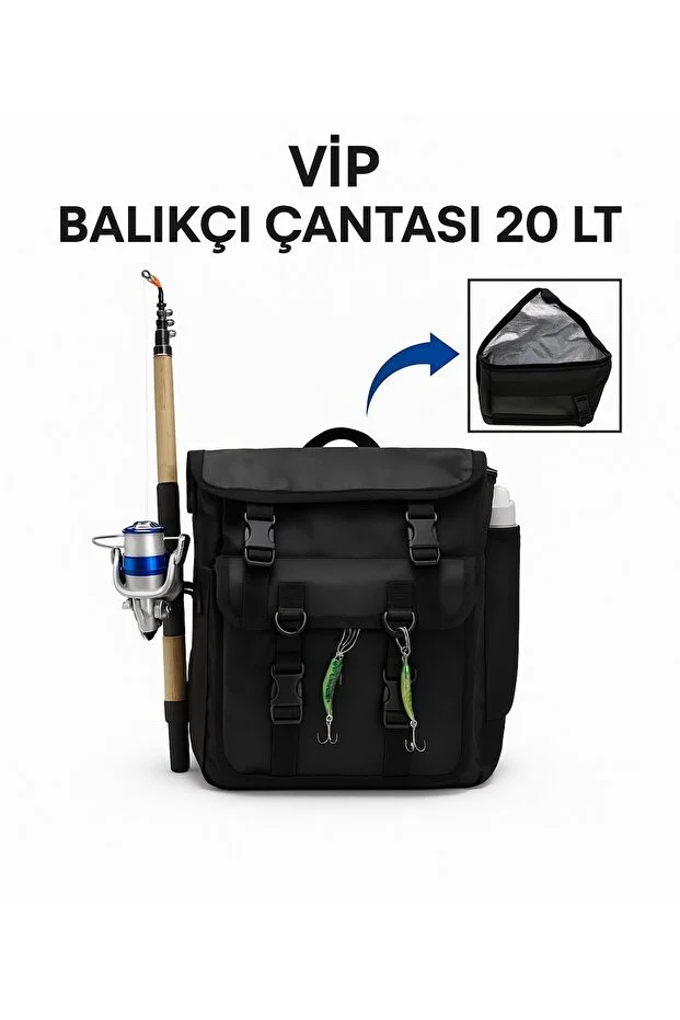 Balıkçı Çantası 20 LT– Suya Dayanıklı, Dayanıklı ve Kullanışlı Taşıma Çantası VİP